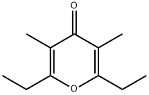 2,6-ジエチル-3,5-ジメチル-4-ピラノン 化学構造式