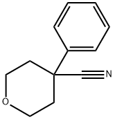 4-苯基四氢-2H-吡喃-4-甲腈 结构式