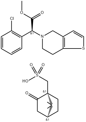 樟脑磺酸氯吡格雷, 120202-68-8, 结构式