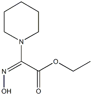 2-(ヒドロキシイミノ)-2-ピペリジノ酢酸エチル 化学構造式