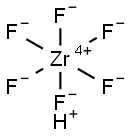 Hexafluorozirconic acid Struktur