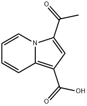 1-Indolizinecarboxylic acid, 3-acetyl- Struktur
