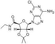 2-CHLORO-2',3'-O-ISOPROPYLIDENEADENOSINE-5'-N-ETHYLCARBOXAMIDE Structure