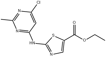2-(6-Chloro-2-methylpyrimidin-4-ylamino)thiazole-5-carboxylic acid ethyl ester Structure