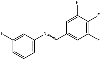 (E)-3-fluoro-N-(3,4,5-trifluorobenzylidene)aniline Struktur