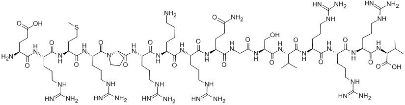 H-GLU-ARG-MET-ARG-PRO-ARG-LYS-ARG-GLN-GLY-SER-VAL-ARG-ARG-ARG-VAL-OH Structure