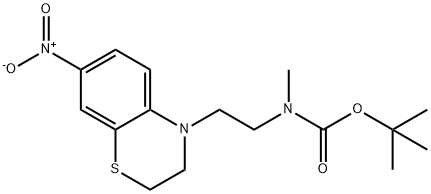 tert-butyl Methyl(2-(7-nitro-2,3-dihydrobenzo[b][1,4]thiazin-4-yl)ethyl)carbaMate Structure
