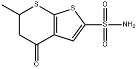 6-甲基-4-氧-5,6-二氢-4H-噻吩并[2,3-b]噻喃-2-磺酰胺,120279-88-1,结构式