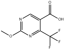 2-Methoxy-4-trifluoromethyl-5-pyrimidinecarboxylic Acid Struktur
