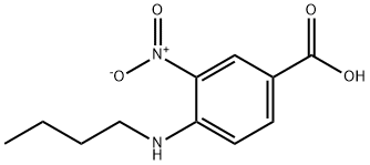 4-(丁氨基)-3-硝基苯甲酸, 120321-65-5, 结构式