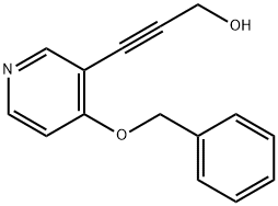 3-(4-(ベンジルオキシ)ピリジン-3-イル)プロプ-2-イン-1-オール 化学構造式
