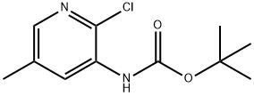tert-Butyl 2-chloro-5-methylpyridin-3-ylcarbamate Struktur