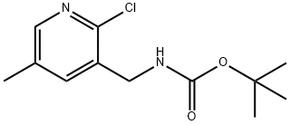 TERT-ブチル (2-クロロ-5-メチルピリジン-3-イル)メチルカルバマート 化学構造式