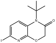 1-tert-Butyl-6-iodo-1H-pyrido[2,3-b][1,4]oxazin-2(3H)-one Struktur