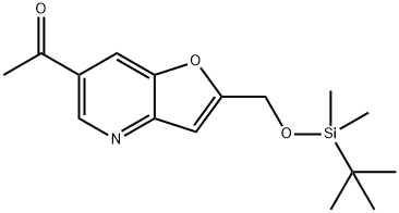 1-(2-((((叔丁基二甲基甲硅烷基)氧基)甲基)呋喃[3,2-B]吡啶-6-基)乙烷-1-酮, 1203499-37-9, 结构式
