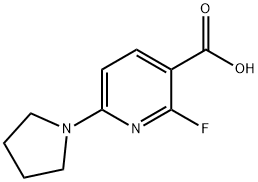 2-Fluoro-6-(pyrrolidin-1-yl)nicotinic acid Struktur