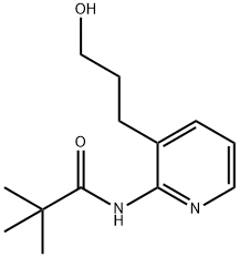 N-(3-(3-ヒドロキシプロピル)ピリジン-2-イル)ピバルアミド 化学構造式