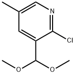 2-Chloro-3-(dimethoxymethyl)-5-methylpyridine Struktur