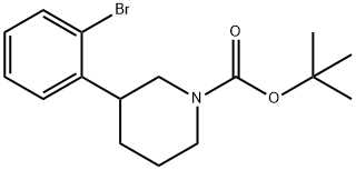 tert-butyl 3-(2-broMophenyl)piperidine-1-carboxylate Structure