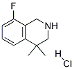 8-fluoro-4,4-diMethyl-1,2,3,4-tetrahydroisoquinoline hydrochloride Struktur