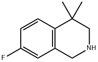 7-fluoro-4,4-diMethyl-1,2,3,4-tetrahydroisoquinoline Struktur