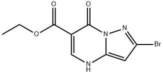 Ethyl 2-bromo-7-hydroxypyrazolo-[1,5-a]pyrimidine-6-carboxylate 化学構造式