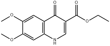 6,7-DIMETHOXY-4-OXO-1,4-DIHYDRO-QUINOLINE-3-CARBOXYLIC ACID ETHYL ESTER Struktur