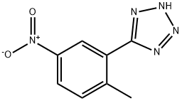 5-(2-甲基-5-硝基苯基)-2H-四唑, 1203801-06-2, 结构式