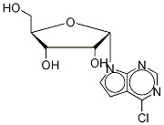 6-CHLORO-7-DEAZAPURINE-?-D-RIBOSIDE Structure