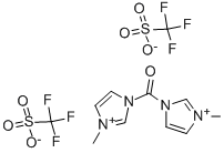 トリフル酸1,1'-カルボニルビス(3-メチルイミダゾリウム) 化学構造式
