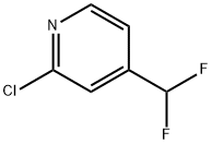 2-クロロ-4-(ジフルオロメチル)ピリジン 化学構造式