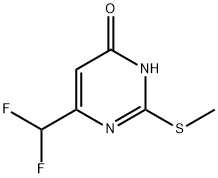 6-(difluoromethyl)-2-(methylthio)pyrimidin-4-ol Struktur