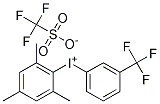 [3-(トリフルオロメチル)フェニル](2,4,6-トリメチルフェニル)ヨードニウムトリフルオロメタンスルホナート 化学構造式