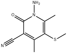 1-胺-4,6-二甲基-5-(甲硫基)-2-氧代-1,2-二氢吡啶-3-甲腈,120456-35-1,结构式