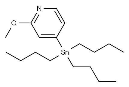 2-METHOXY-4-(TRIBUTYLSTANNYL)PYRIDINE 结构式