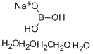 Boric acid sodium salt pentahydrate Struktur