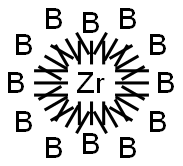 Zirconium dodecaboride Struktur