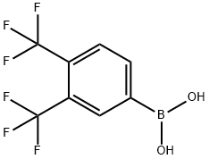 3,4-二(三氟甲基)苯硼酸, 1204745-88-9, 结构式