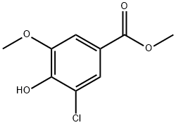 methyl 3-chloro-4-hydroxy-5-methoxybenzoate Struktur