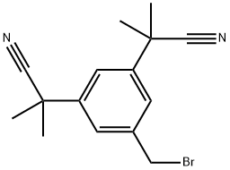 5-溴甲基-a,a,a',a'-四甲基-1,3-二乙氰基苯,120511-84-4,结构式