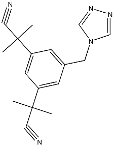 2-[3-(2-cyanopropan-2-yl)-5-(1,2,4-triazol-4-ylmethyl)phenyl]-2-methyl-propaneni Structure
