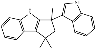 1,1,3-trimethyl-3-(3'-indolyl)-1,2,3,4-tetrahydrocyclopent(b)indole Structure