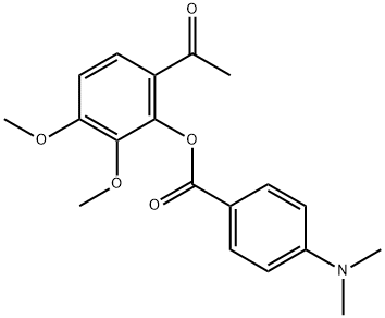 4-(DiMethylaMino)benzoic Acid 6-Acetyl-2,3-diMethoxyphenyl Ester, 1205548-01-1, 结构式