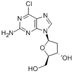2-アミノ-6-クロロ-9-(Β-D-2-デオキシリボフラノシル)プリン 化学構造式
