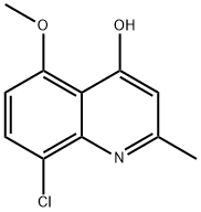 8-氯-5-甲氧基-2-甲基喹啉-4-醇, 1206-62-8, 结构式