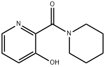 1-[(3-ヒドロキシ-2-ピリジニル)カルボニル]ピペリジン 化学構造式