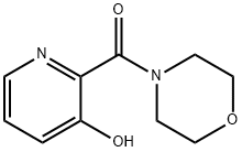 4-[(3-ヒドロキシ-2-ピリジニル)カルボニル]モルホリン 化学構造式