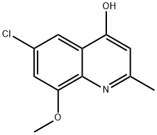 6-氯-8-甲氧基-2-甲基喹啉-4-醇 结构式