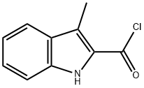1H-Indole-2-carbonylchloride,3-methyl-(9CI) Structure