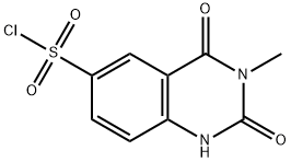 3-メチル-2,4-ジオキソ-1,2,3,4-テトラヒドロ-6-キナゾリンスルホニルクロリド 化学構造式